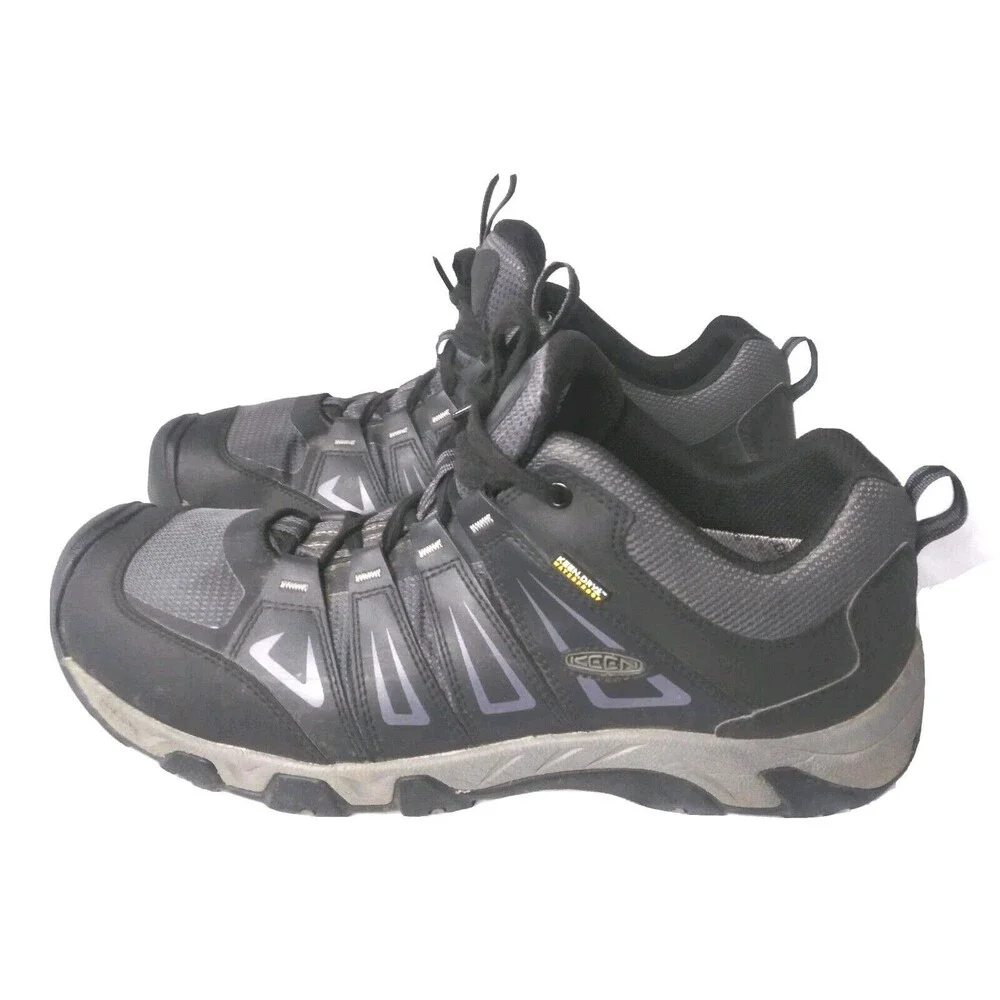 KEEN Oakridge Waterproof Hiking Shoes Men's Size 12~Magnet Gargoyle Gray